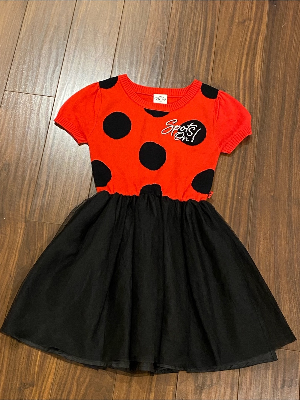 Miraculous Spots On! Ladybug Dress with Tulle Skirt Girls size 7/8